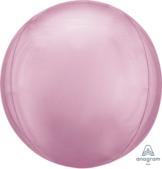 Pastel Pink Solid Orbz Balloon (15 Inch)