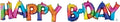 Air-Filled Rainbow Phrase BDay