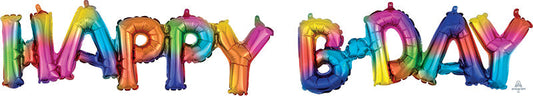 Air-Filled Rainbow Phrase BDay