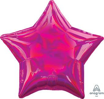 Pink Iridescent Star 19" Foil Balloon