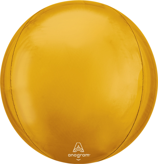 Jumbo Yellow Gold Solid Orbz 21" Foil Balloon