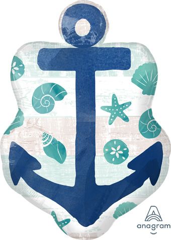 Large Nautical Anchor Foil Balloon