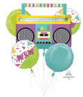 Awesome Party Boombox 5 Piece Foil Bouquet