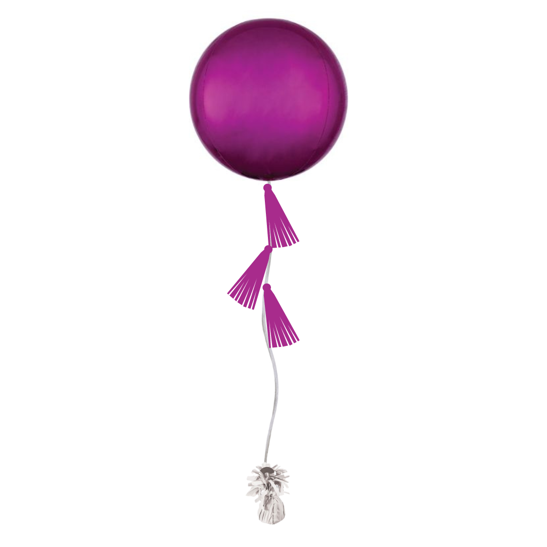Bright Pink Tasseled Orb