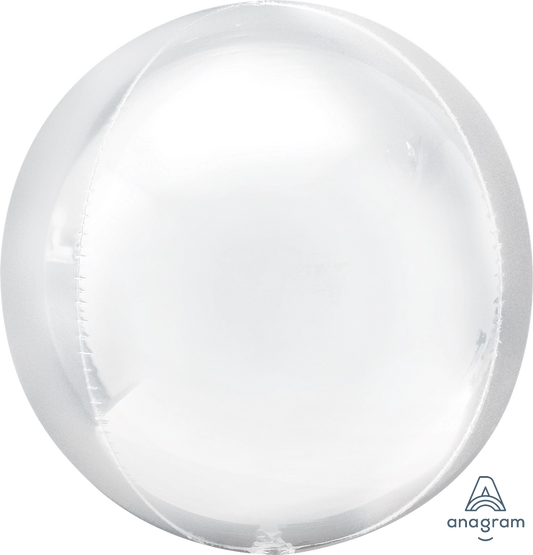 White Solid Orbz Balloon (15 Inch)