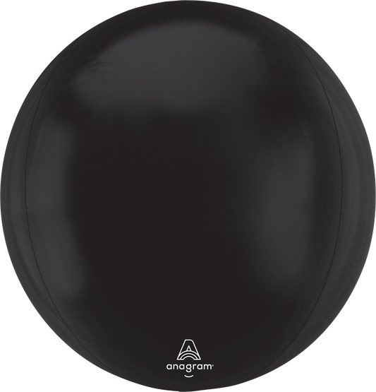 Jumbo Black Solid Orbz 21" Foil Balloon