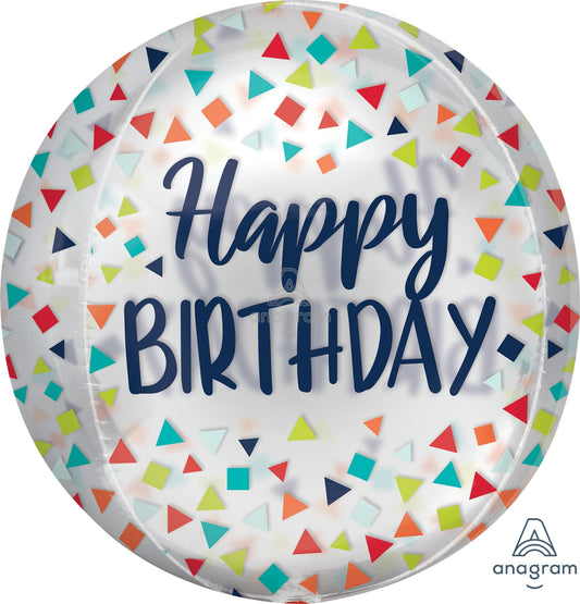 Happy Birthday Reason to Celebrate Orbz Balloon (16 Inch)