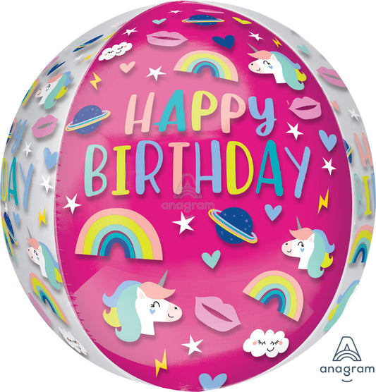 Birthday Trendy Icons Orbz Balloon (16 Inch)