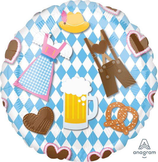 Oktoberfest Biergarten Foil Balloon