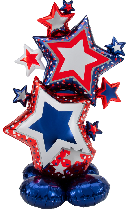 Patriotic Starlet Cluster Airloonz Balloon (59 Inch)