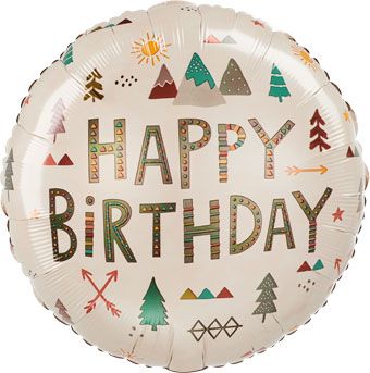 Camping Wilderness Birthday Balloon