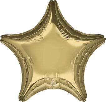 White Gold Star Foil Balloon (18 Inch)