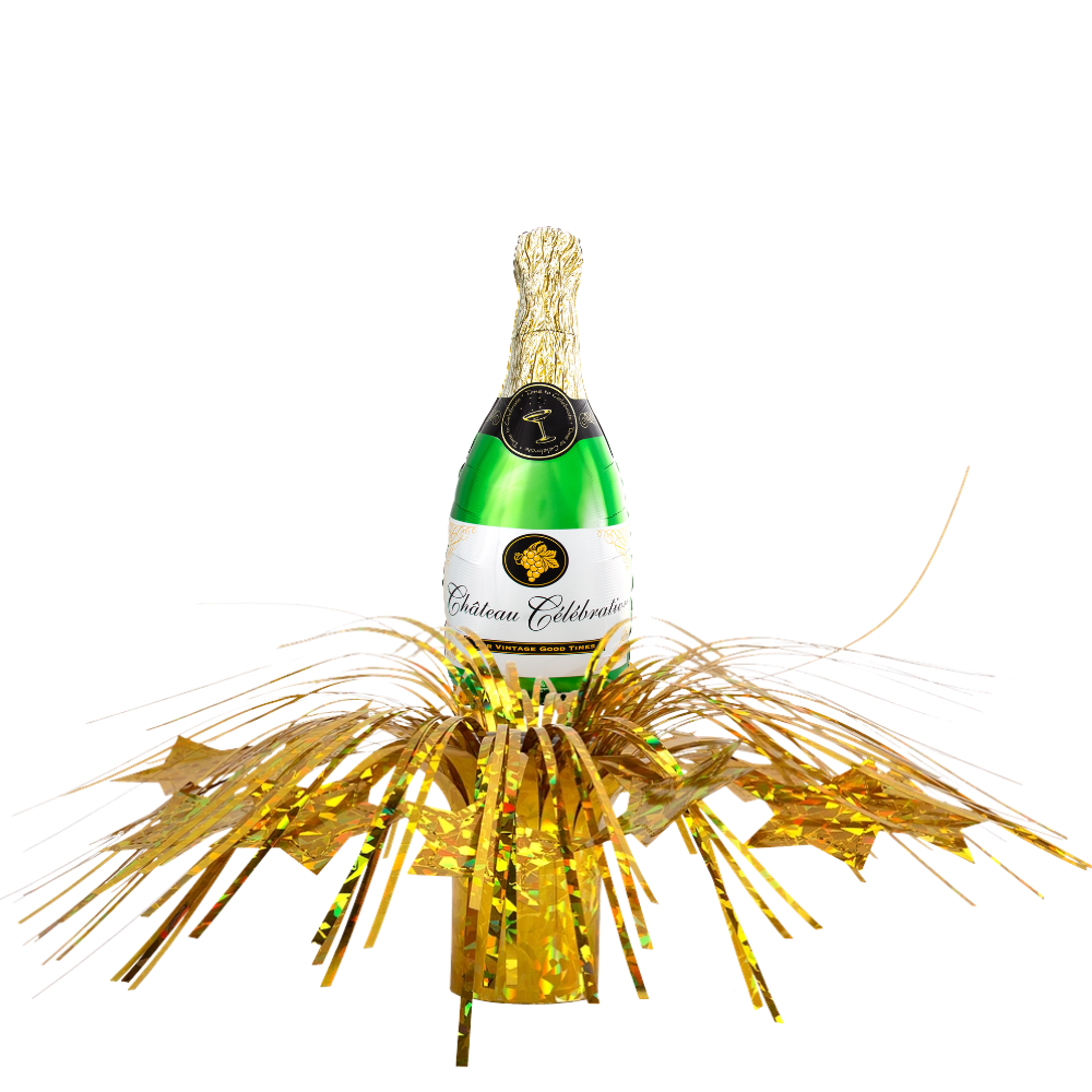 Champagne Bottle Mini Table Centerpiece