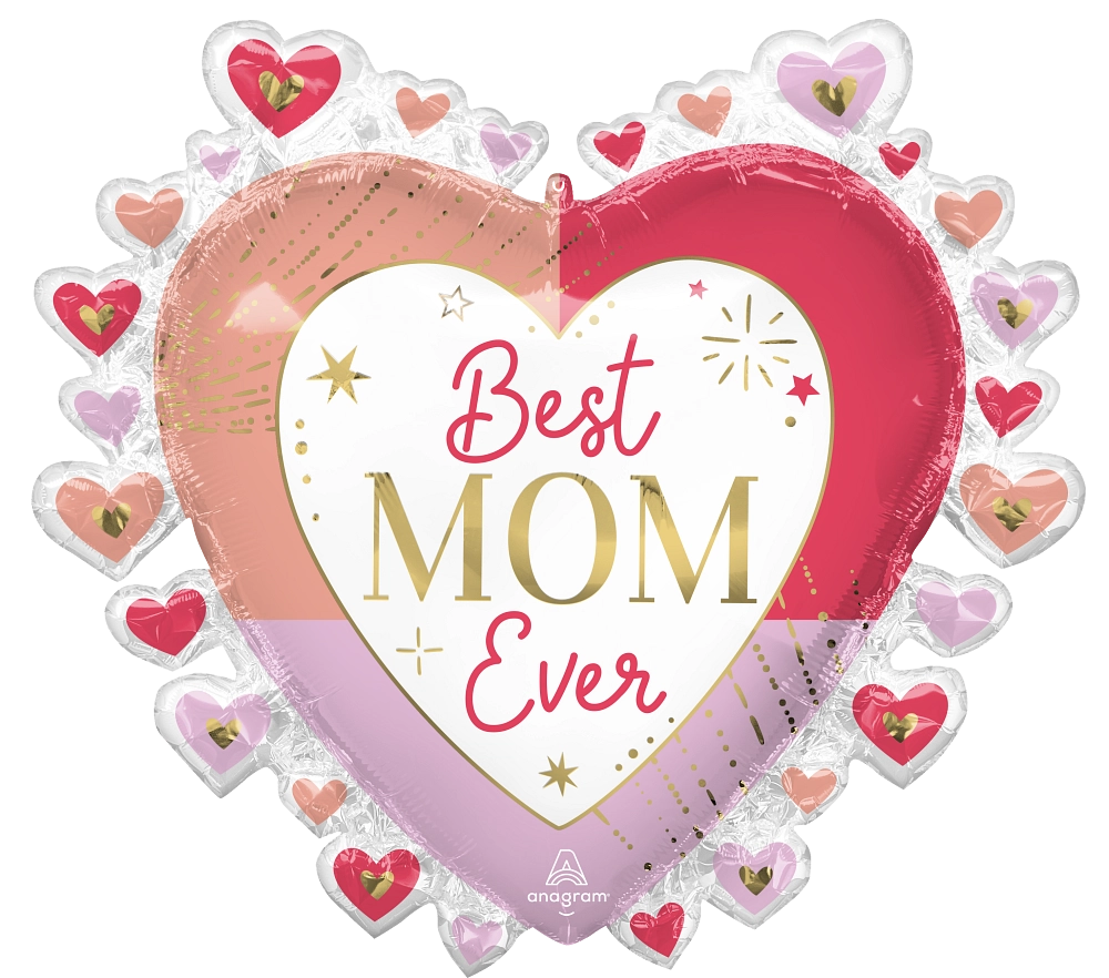 Best Mom Ever Hearts Balloon (29 Inch)