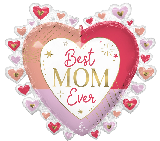 Best Mom Ever Hearts Balloon (29 Inch)