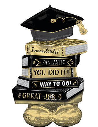 Airloonz Graduation Book Stack 51" Foil Balloon