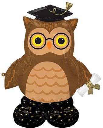 Airloonz Graduation Wise Owl 51" Foil Balloon