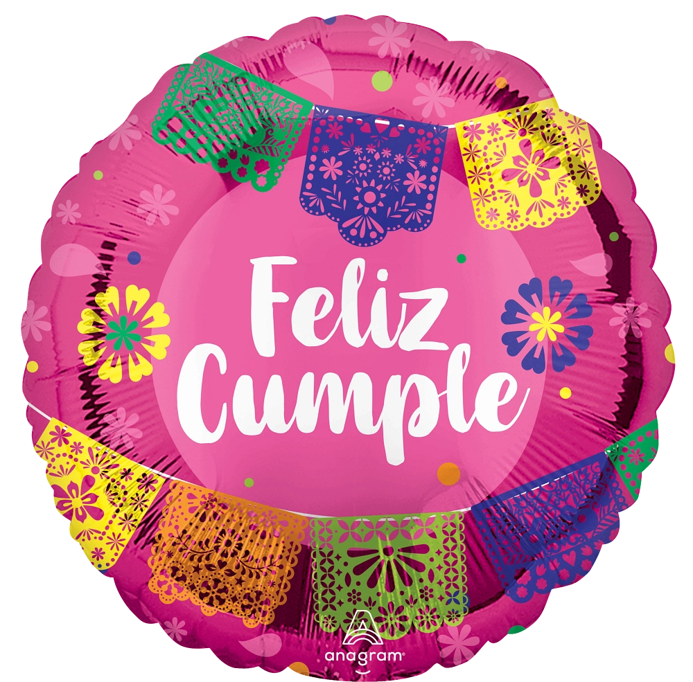 Pink Feliz Cumpleaños Balloon (18 Inch)