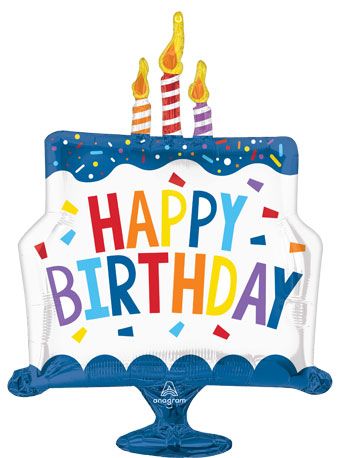 Happy Birthday Tiered Cake Balloon (29 Inch)