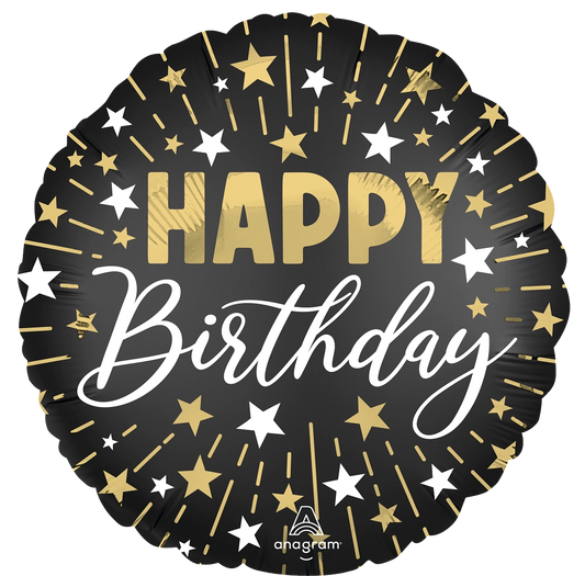 Happy Birthday Stars Balloon (18 Inch)