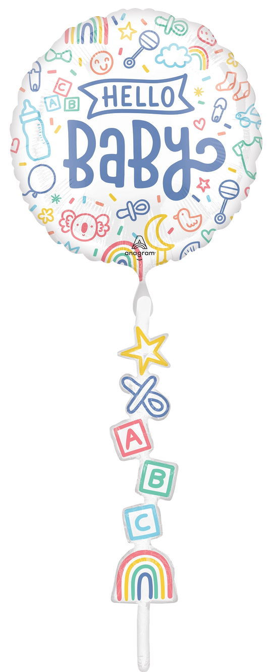 Hello Baby Icons Tails Airwalker Balloon (67 Inch)