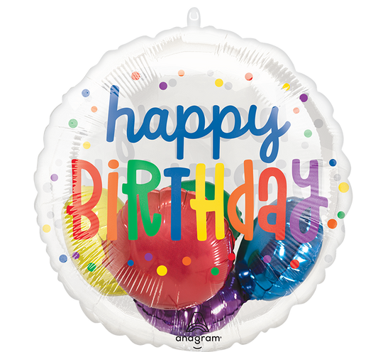 Happy Birthday Rainbow Font Insiders® Balloon (20 Inch)