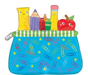 School Pencil Case Balloon (28 Inch)