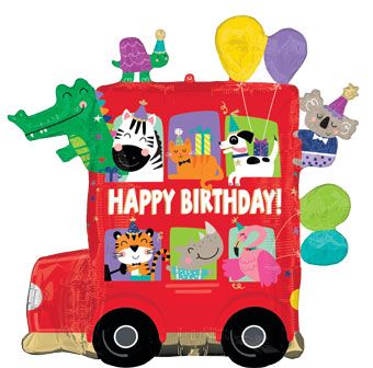 Happy Birthday Party Bus (28 Inch)