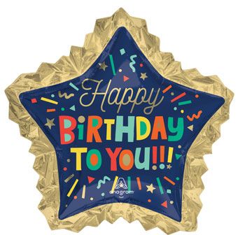 Happy Birthday to You! Star Balloon (34 Inch)