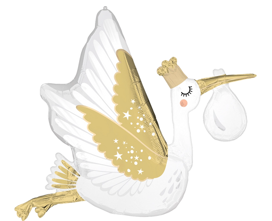 Satin Special Delivery Stork 35" Foil Balloon