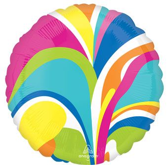 Rainbow Macro Marble Round Balloon (18 Inch)