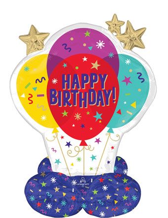 Happy Birthday Party Airloonz Jr. Balloon (33 Inch)