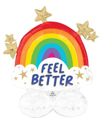 Airloonz Jr. Feel Better Rainbow Shine 30" Foil Balloon