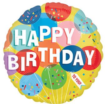 Yellow Happy Birthday To You Sunny Balloons Foil Balloon
