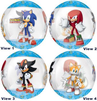 Sonic Characters Orbz Clearz Balloon (15 Inch)