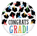 Standard Congrats Flying Grad Caps Balloon