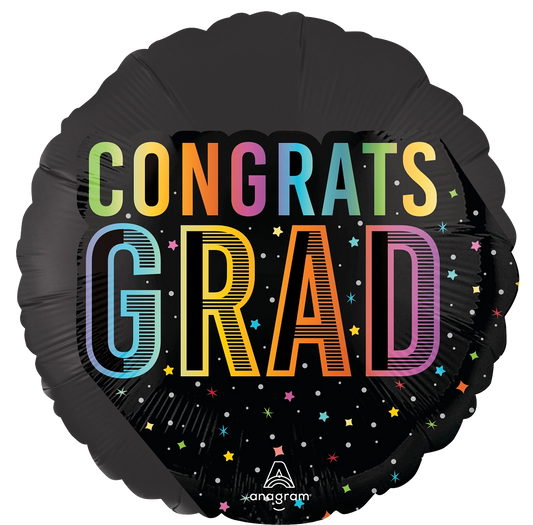 Satin Cosmic Congrats Grad Balloon
