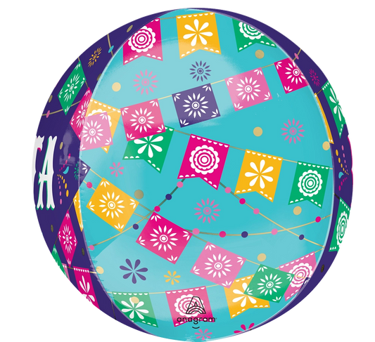 Fiesta Time Orbz Foil Balloon