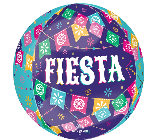 Fiesta Time Orbz Foil Balloon