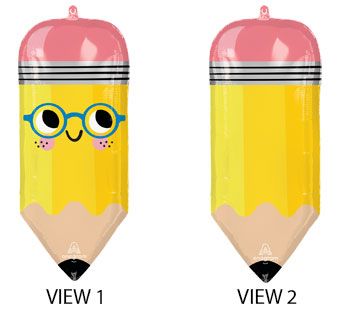 Write On Cartoon Pencil Foil Balloon