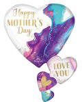 Mother's Day Alluring Marble Hearts Balloon (32 Inch)