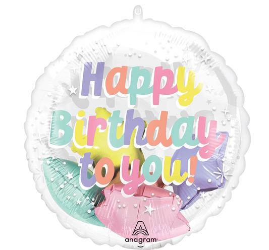 Pastel Happy Birthday To You Insiders Balloon
