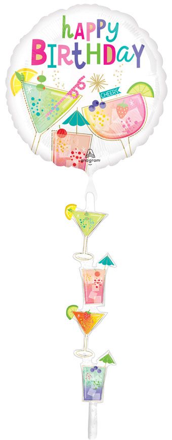 Cocktail Martini Surprise Airwalker Balloon (69 Inch)