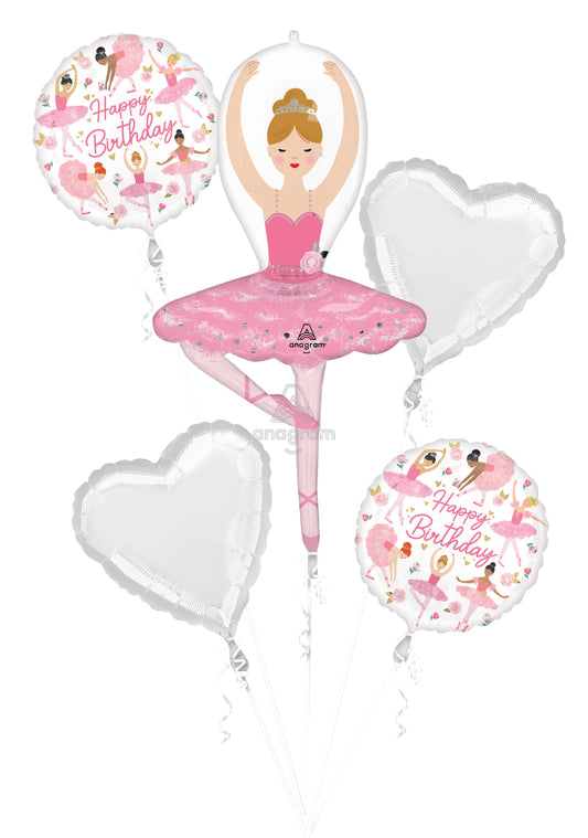 White Birthday Girl Ballerina Dancer Bouquet Kit