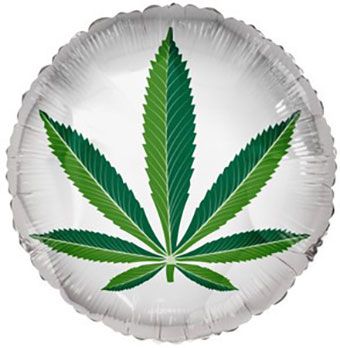 Small Round Cannabis Leaf