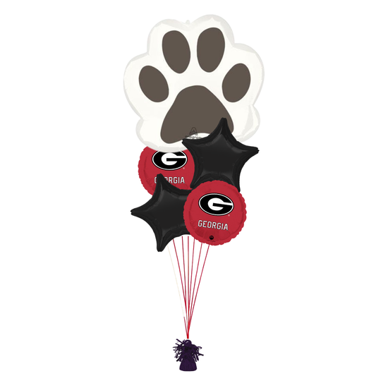 Paw Print Georgia Bulldogs Balloon Bouquet