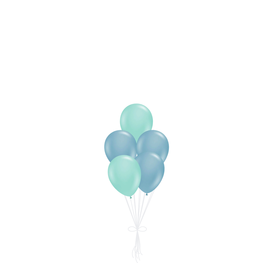 Vintage Blues 5 Piece Latex Bouquet