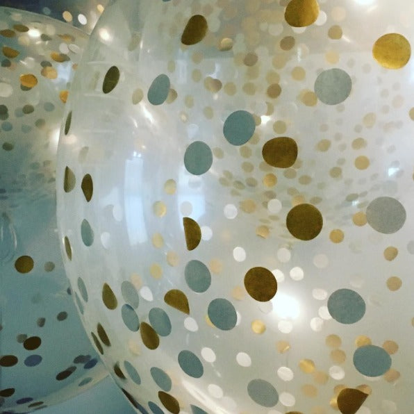 Giant Clear Balloon with Confetti Inside