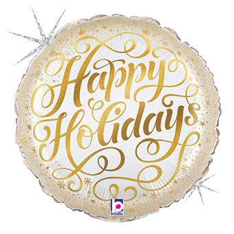 Glistening Happy Holidays 18" Foil Balloon