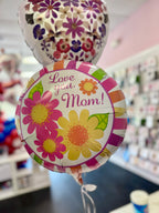 Love You Mom Flowers Foil Balloon (18 Inch)